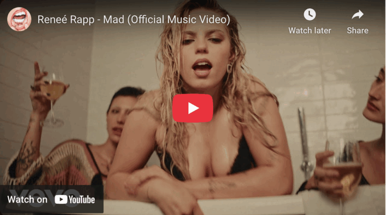 Screenshot for Reneé Rapp - Mad (Official Music Video) on YouTube
